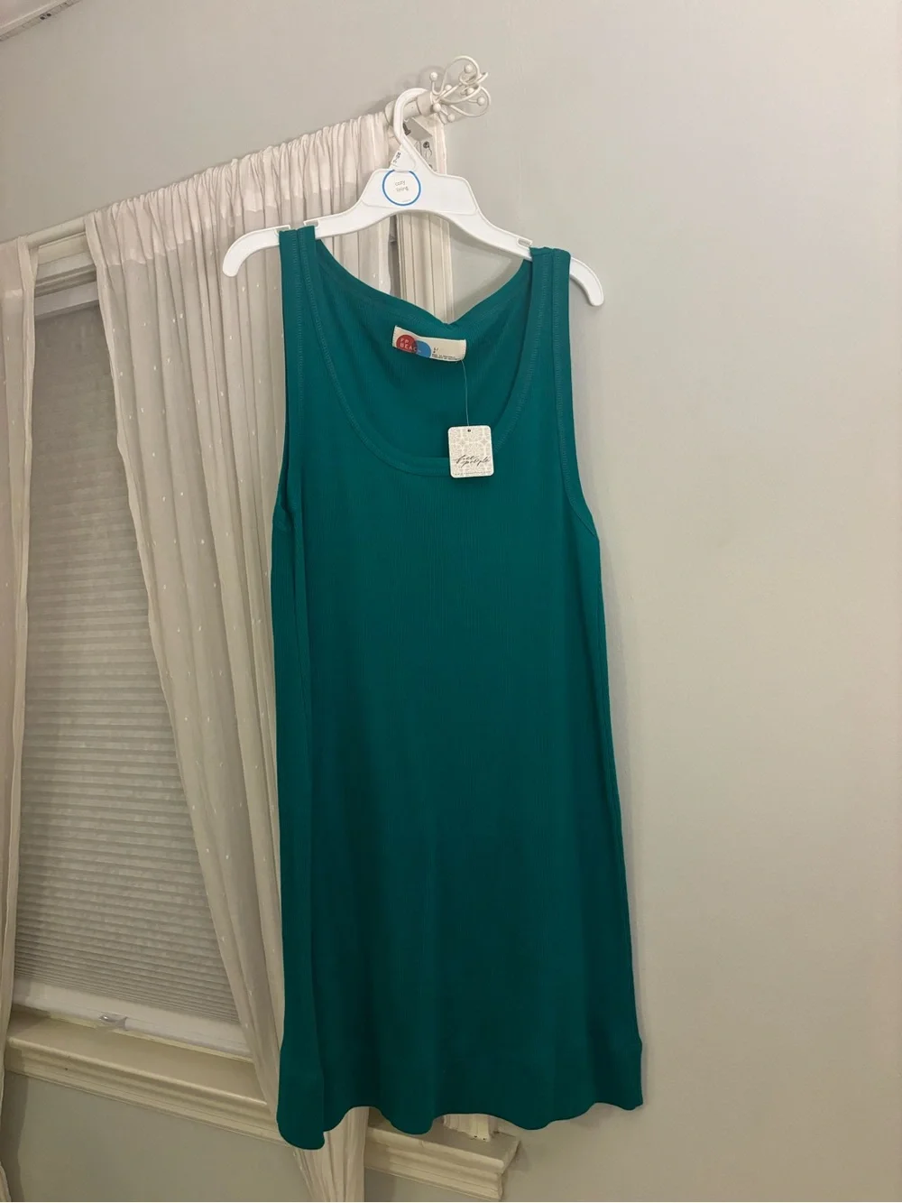 Free People Emerald Green Scoop Neck Tracey Mini Dress